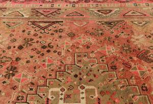 Semi Antique Red Tribal 5x8 Shiraz Persian Rug