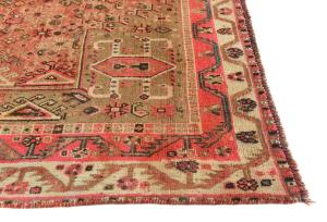 Semi Antique Red Tribal 5x8 Shiraz Persian Rug