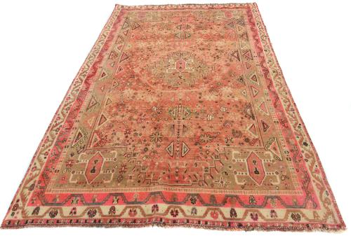 Semi Antique Red Tribal 5x8 Shiraz Persian Rug