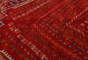 Vintage Red Tribal 7'6X10'2 Shiraz Persian Rug