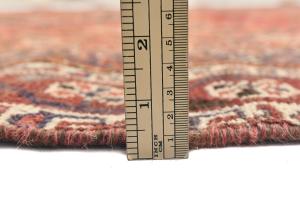 Semi Antique Muted Red Tribal 7x10 Shiraz Persian Rug