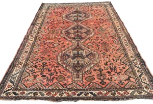Semi Antique Muted Colors Tribal 5'6X7'6 Shiraz Persian Rug