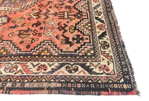 Semi Antique Muted Colors Tribal 5'6X7'6 Shiraz Persian Rug