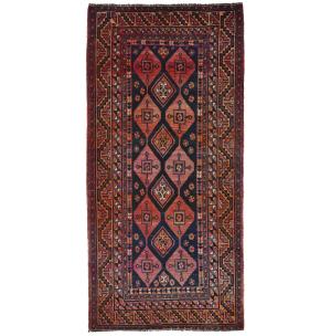 Vintage Red Tribal 5X10 Shiraz Persian Runner Rug