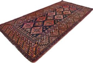 Vintage Red Tribal 5X10 Shiraz Persian Runner Rug