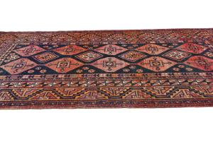 Vintage Red Tribal 5X10 Shiraz Persian Runner Rug