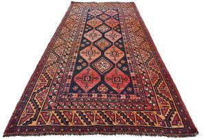 Vintage Red Tribal 5X10 Shiraz Persian Runner Rug