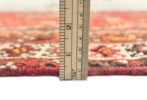 Vintage Red Tribal Geometric 7x10 Shiraz Persian Rug