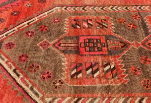 Semi Antique Muted Red Tribal 4'11X8'10 Shiraz Persian Rug