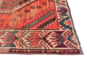 Semi Antique Muted Red Tribal 4'11X8'10 Shiraz Persian Rug