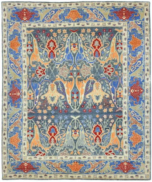 Muted Colors Floral Transitional 8X10 Oriental Rug