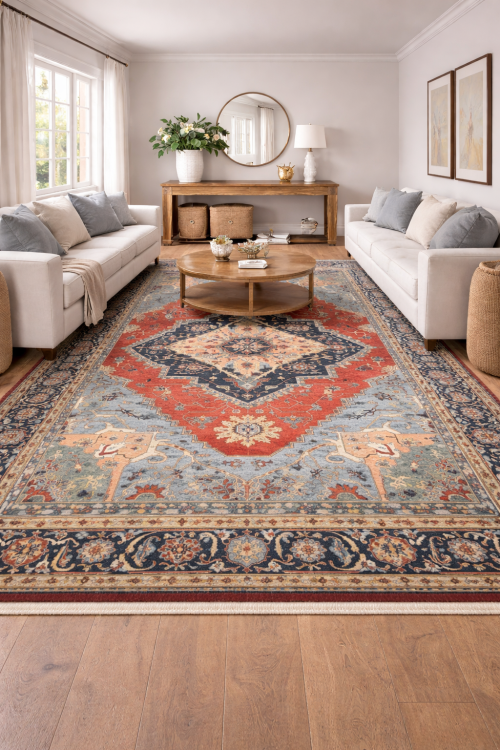 Red Geometric 12X16  Serapi Oriental Rug