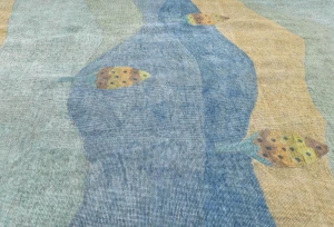 Vintage Multicolored Pictorial Traditional 9X11 Oriental Rug