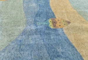 Vintage Multicolored Pictorial Traditional 9X11 Oriental Rug