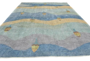 Vintage Multicolored Pictorial Traditional 9X11 Oriental Rug