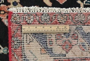 Vintage Charcoal Floral Tribal 4'6X7'8 Hamedan Persian Rug