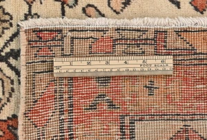 Vintage Cream Tribal 4'4X9'5 Hamedan Persian Rug