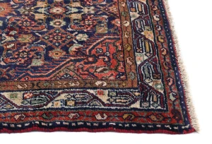 Vintage Purple-navy Floral Tribal 3X5'6 Hamedan Persian Rug