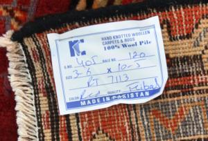 Vintage Purple-navy Tribal 3'6X10'5 Meshkin Persian Runner Rug