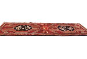 Vintage Purple-navy Tribal 3'6X10'5 Meshkin Persian Runner Rug