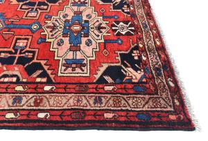 Vintage Red Tribal 3'7X9'10 Hamedan Persian Runner Rug