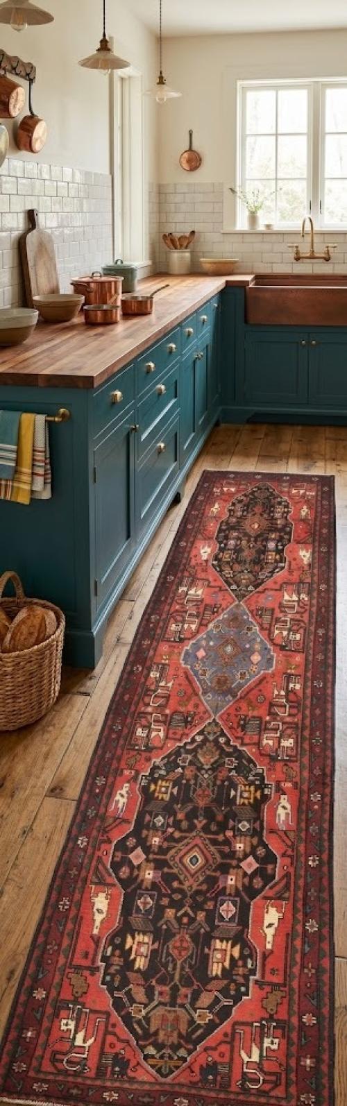 Vintage Charcoal Tribal 3X9 Hamedan Persian Runner Rug