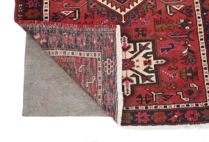 Vintage Red Geometric Tribal 3X10 Karajeh Persian Runner Rug