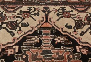 Vintage Cream Floral Tribal 5x8 Hamedan Persian Rug