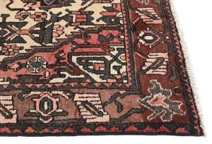 Vintage Cream Floral Tribal 5x8 Hamedan Persian Rug