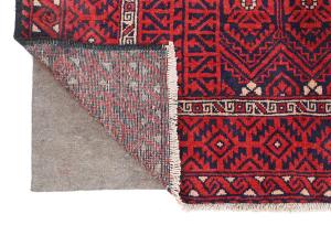 Vintage Red Tribal Geometric 5X9 Balouch Persian Rug