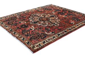 Vintage Red Tribal 5'6X6'9 Bakhtiari Persian Rug
