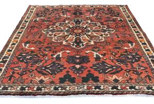 Vintage Red Tribal 5'6X6'9 Bakhtiari Persian Rug
