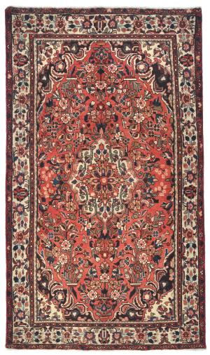 Vintage Light Red Floral Tribal 6X9 Hamedan Persian Rug