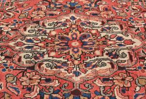 Vintage Light Red Floral Tribal 6X9 Hamedan Persian Rug