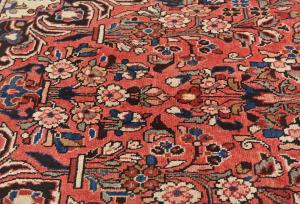Vintage Light Red Floral Tribal 6X9 Hamedan Persian Rug