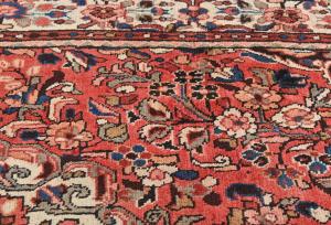 Vintage Light Red Floral Tribal 6X9 Hamedan Persian Rug