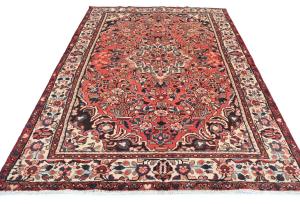Vintage Light Red Floral Tribal 6X9 Hamedan Persian Rug