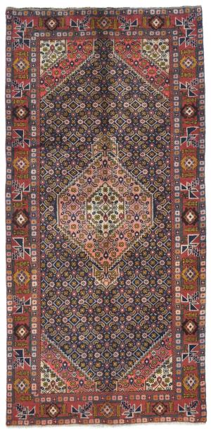 Vintage Light Red Traditional 5X9 Ardabil Persian Rug