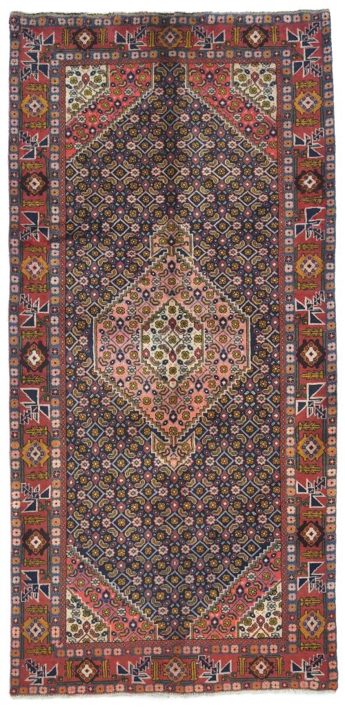 Vintage Light Red Traditional 5X9 Ardabil Persian Rug