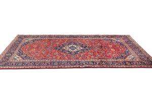 Vintage Red Floral Traditional 5X8 Kashan Persian Rug