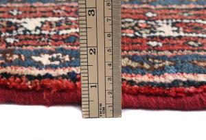 Vintage Light Red Floral Tribal 4'5 X 6'8 Hamedan Persian Rug