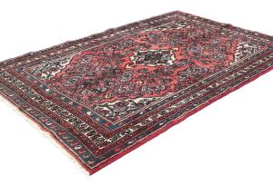Vintage Light Red Floral Tribal 4'5 X 6'8 Hamedan Persian Rug