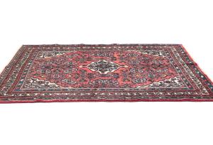 Vintage Light Red Floral Tribal 4'5 X 6'8 Hamedan Persian Rug