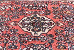 Vintage Light Red Floral Tribal 4'5 X 6'8 Hamedan Persian Rug