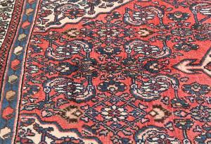 Vintage Light Red Floral Tribal 4'5 X 6'8 Hamedan Persian Rug