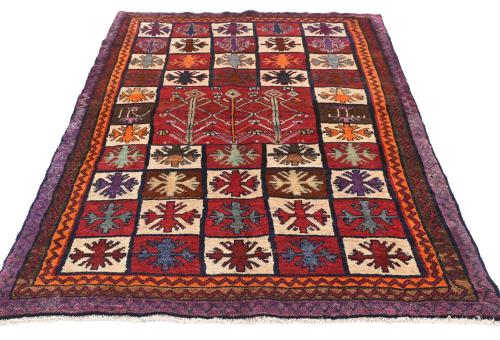 Vintage Multicolored Tribal 5X7 Shiraz Lori Persian Rug