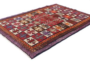 Vintage Multicolored Tribal 5X7 Shiraz Lori Persian Rug
