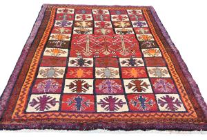 Vintage Multicolored Tribal 5X7 Shiraz Lori Persian Rug