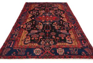 Vintage Tribal Plum 5X8 Nahavand Persian Rug
