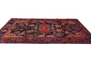 Vintage Tribal Plum 5X8 Nahavand Persian Rug